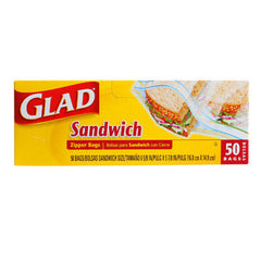 GLAD SANDWICH ZIPPER BAGS SEALS TIGHT - 6 5/8 * 5 7/8