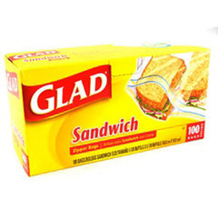 GLAD SANDWICH ZIPPER BAGS - 6'5/8 * 5 7/8