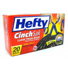 HEFTY CINCH LARGE TRASH BAGS EXTRA STRONG - 30 GALLONS