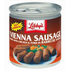 LIBBY'S VIENNA SAUSAGE MADE WITH CHICKEN & PORK IN BBQ SAUCE