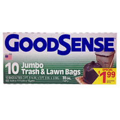 GOODSENSE JUMBO TRASH & LAWN BAGS - 39 GALLONS