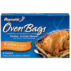 REYNOLDS OVEN BAGS TURKEY SIZE 19 IN X 23.5 IN