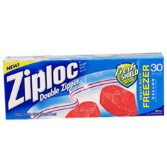 ZIPLOC FREEZER BAG GALLON SIZE - 30 BAGS