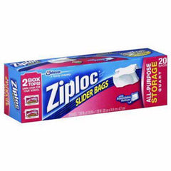 ZIPLOC SLIDER BAGS STORAGE BAGS - QUART SIZE