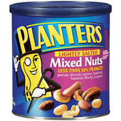 PLANTERS LIGHTLY SALTED MIXED NUTS LESS THAN 50% PEANUT