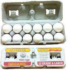 ALDERFER'S GRADE A LARGE ORGANIC WHITE EGGS