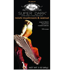 VOSGES SUPER DARK REISHI MUSHROOM & WALNUT CHOCOLATE BAR - 72% CACAO