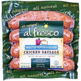 AL FRESCO ALL NATURAL ROASTED PEPPER & ASIAGO CHICCKEN SAUSAGE