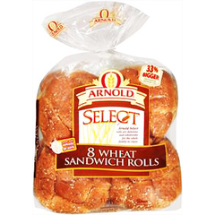 ARNOLD WHEAT SANDWICH ROLL 8 PACK