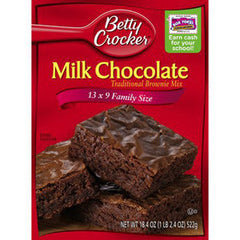 BETTY CROCKER MILK CHOCOLATE TRADITIONAL BROWNIE MIX - FAMILY SIZE