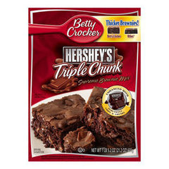 BETTY CROCKER TRIPLE CHUNK PREMIUM BROWNIE MIX WITH HERSHEY'S