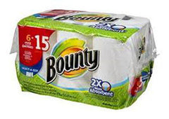 BOUNTY  6 = 15 HUGE ROLLS