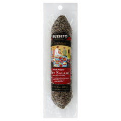 BUSSETO FOODS GOURMET DRY SALAMI BLACK PEPPER GLUTEN FREE