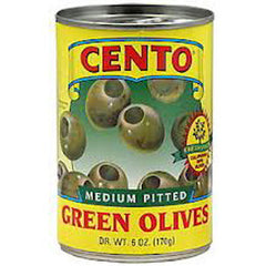 CENTO MEDIUM PITTED GREEN OLIVES