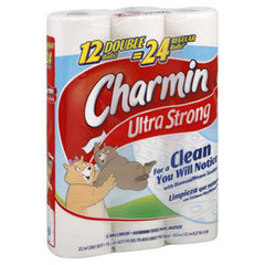 CHARMIN ULTRA STRONG 12 PACK- 12 DOUBLE = 24 REGULAR ROLLS