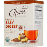 CHOICE ORGANIC EASY DIGEST  GINGER & TURMERIC BLEND TEA