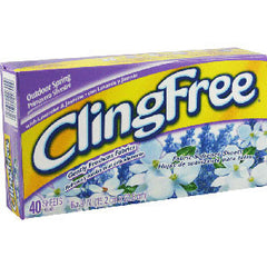 CLINGFREE SPRING FRESH LAVENDER SOFTENER SHEETS