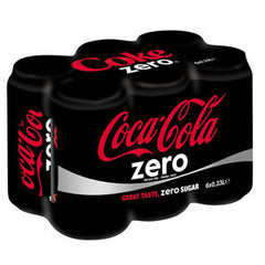 COCA COLA ZERO 6 PACK CANS