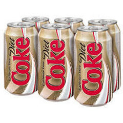 COKE DIET CAFFEINE FREE - 6 PACK 12 FL OZ EACH CAN