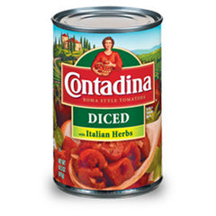 CONTADINA ITALIAN HERBS DICED TOMATOES