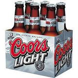 COORS LIGHT BOTTLED BEER - 6 PK