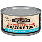 CROWN WHITE ALBACORE TUNA NO SALT ADDED IN WATER