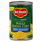 DEL MONTE 50% LESS SODIUM WHOLE KERNEL CORN