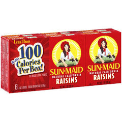 DEL MONTE ALL NATURAL RAISINS - 3 BOX 1 OZ EACH