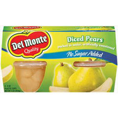 DEL MONTE DICED PEARS NO SUGAR ADDED 4 PACK