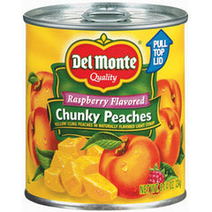 DEL MONTE RASPBERRY FLAVORED CHUNKY PEACHES