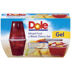 DOLE MIXED FRUIT IN BLACK CHERRY GEL 4 PACK