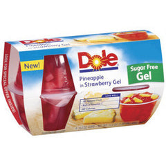 DOLE PINEAPPLE IN STRAWBERRY GEL - SUGAR FREE 4 PACK