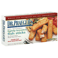 DR. PRAEGER'S ALL NATURAL  CRUNCHY BREADED        FISH STICKS