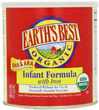 EARTH'S BEST   ORGANIC WITH IRON BABY FORMULA