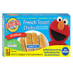 EARTHS BEST 70% ORGANIC FRENCH TOAST STICK HOMESTYLE- SESAME STREET