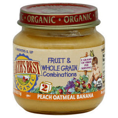 EARTH'S BEST ORGANIC PEACH BANANA OATMEAL - BABY FOOD