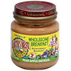 EARTH'S BEST ORGANIC PEAR APPLE OATMEAL - BABY FOOD