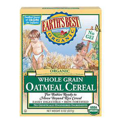 EARTH'S BEST ORGANIC WHOLE GRAIN OATMEAL CEREAL