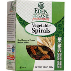 EDEN FOODS     ORGANIC VEGETABLE SPIRALS PASTA