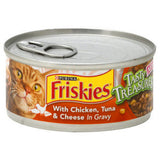 FRISKIES WITH CHICKEN TUNA & CHEESE IN GRAVY TASTY TREASURES