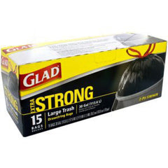 GLAD EXTRA STRONG FORCEFLEX LAWN & LEAF DRAWSTRING BAGS - 39 GALLONS