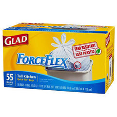 GLAD FORCEFLEX TALL KITCHEN QUICK-TIE BAGS - 13 GALLONS