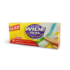 GLAD STORAGE EXTRA WIDE SEAL -  QUART SIZE