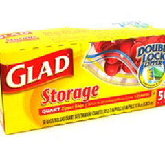 GLAD STORAGE EXTRA WIDE SEAL  ZIPPER BAG - 1 GALLON SIZE