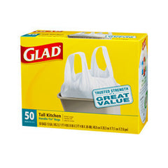 GLAD TALL KITCHEN HANDLE TIE BAGS - 13 GALLONS