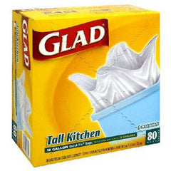 GLAD TALL KITCHEN QUICK TIE BAGS - 13 GALLON