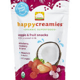 HAPPY CREAMIES VEGGIE & FRUIT SNACKS - STRAWBERRY  RASPBERRY & CARROT