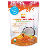 HAPPY CREAMIES VEGGIE & FRUIT SNACKS CARROT  MANGO & ORANGE