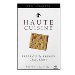 HAUTE CUISINE SAFFRON & PEPPER CRACKERS