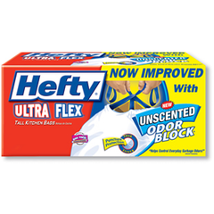 HEFTY TALL KITCHEN BAGS ODOR BLOCK UNSCENTED -13 GALLONS